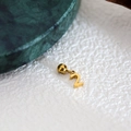 Polished gold number 2 pendant charm for DIY adjustable letter and digit necklaces - Number Pendant (2) / Gold