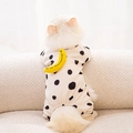 Katzen-Schlafanzug mit schwarzen Punkten und 3D-Bananen-Dekor für kleine Haustiere - M / Gepunktete Banane