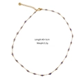 Detail of purple faceted bead necklace with 14K gold-plated adjustable 40+5cm chain - Beaded Style