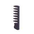 Dark gray wide-tooth styling comb for men's vintage slicked-back pompadour hair styles - 02 Short Handle Wide Tooth Comb / 1172 Grey Wide Tooth Comb