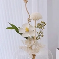 Aromatherapy reed diffuser set with handmade dried flowers and glass bottle decoration - Capri Orange