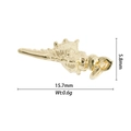 Macro view of shell pendant dimensions 15.7mm by 5.8mm with 0.6g weight - DZY-2936