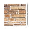 3D self-adhesive wall sticker with 30x30cm brown stone brick pattern foam panel - 517-Beige Faux Brick