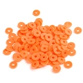 Vibrant orange 6mm polymer clay disc beads for DIY jewelry and bracelet making - 40g/Approx 1000pcs / Color 28 (Coral Orange)