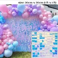 Sparkling pink sequin wall panel 30x30cm with 100 tiles for party background decor - Dreamy Pink Blue