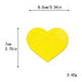 Yellow heart sequin patch for DIY clothing repair, 8.5x7cm shiny glitter applique - Yellow Heart Yellow Base*Large Size #101