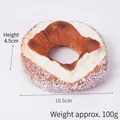 Realistic soft pretzel bread model with white salt crystals, 16.5cm diameter size - Round Pretzel with Coconut Shreds