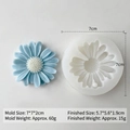 Daisy flower silicone mold for DIY soap and candles with blue flower finished product - Daisy Style (J-0308)