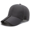 Berretto da baseball grigio scuro traspirante con patch logo e cinturino decorativo - grigio scuro
