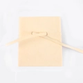 Beige microfiber suede drawstring pouch for luxury jewelry storage and protection - Drawstring Style / Beige