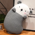 Gray and white otter plush pillow with cute facial embroidery in a long cylindrical shape - 80cm / Sea Otter