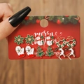 Detailed set of six Christmas-themed stud earrings featuring snowflake and reindeer designs - E1254-1 (6 Pairs Christmas Set)