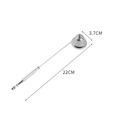 Silver stainless steel candle snuffer with long handle 22cm and bell hood 3.7cm - Bell-shaped / Silver