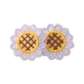 Par de pinzas para el pelo con girasoles bordados en color lila para niñas estilo - Estilo Morado Claro (25)