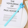 Cute light blue gel pen with a 3D blue cartoon tiger topper for students and office - Tiger Blue