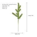 Detailed size chart for artificial mini pine branch measuring 17cm in length - Mini Seven-Prong Pine Branch