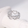 Silver Heart Pattern Style (JR121)