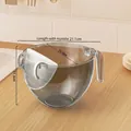 Transparente graue Küchen-Siebschale mit Griff und abnehmbarem weißem Filter-Einsatz - Transparent Grau [1er Pack]