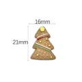 Ciondolo albero di Natale in resina stile pan di zenzero 16x21mm per gioielli fai da te - Albero di Natale di Pan di Zenzero