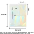 A5 Laser 6-Loch Fotokartenhüllen mit 3-Zoll 4-Raster Layout und Regenbogen-Effekt Finish - Laser Holografisch A5 3-Zoll 4-Taschen Seiten 10 Blatt