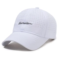 Weiße atmungsaktive Mesh-Baseballkappe mit Narason-Logo für Outdoor-Sommersport - Verstellbar / Weiß