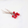 Leuchtend rote 8mm Kunstbeeren mit Glanzeffekt für Weihnachtsfloristik und DIY-Deko - 8mm / Rot