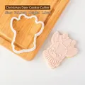 Christmas reindeer cookie cutter mold 7x8.5cm with embossed cartoon details - 7x8.5cm