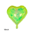 18 Inch Iridescent Green Heart Balloon