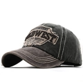 Detailed close-up of vintage patchwork embroidery on a washed cotton baseball cap - Adjustable Free Size / Army Green