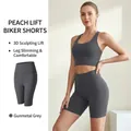 Short de cyclisme taille haute gris foncé avec effet push-up fessier 3D et amincissant - S / Pantalon 5 points gris anthracite