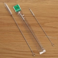 Set van drie roestvrijstalen rietjesborstels met nylon borstelharen en ophanghaken - 17,5 cm [Geen verpakking]