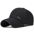 Men's black checkered baseball cap with Vashion sport metallic label for casual wear - Adjustable / Checkered Black (V Logo)