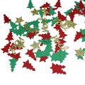 Christmas confetti set with red and green trees, gold stars, and Noel cutouts - Red Green Tree + Gold Star + Glitter Noel Confetti