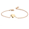 Gold beaded chain anklet with heart pendant and lobster clasp on white background - Single Layer Heart Gold
