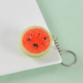 Realistischer PVC Mini-Wassermelonen Schlüsselanhänger mit rotem Fruchtfleisch für Taschen - Wassermelone - Schlüsselanhänger