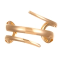 Close-up of polished gold-plated multi-layer spiral cuff bracelet with a mirror finish - Hollow Multi-Layer Open Bracelet (5541) / Gold