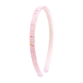 Pink glitter headband for girls with colorful star accents and 1cm gradient fabric - Pentagram Pink