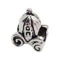 Antique silver pumpkin carriage charm for DIY bracelets and necklaces made of alloy metal - Pumpkin Carriage B 11x10mm