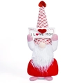 Gnome plush toy with heart hat and I LOVE MOM envelope for Mother's Day decor - Envelope
