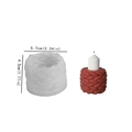 Silicone candle holder mold with knit rope texture for DIY gypsum crafts, 5.7cm diameter - Small Rope Candlestick Mold