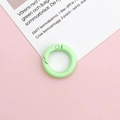 Detail of 20mm matte light green metal spring o-ring for DIY jewelry and bag hardware - Light Green