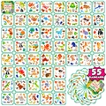 Educational set of 55 cartoon animal observation flashcards for kids visual training - Cognition Same Animals 55 Sheets