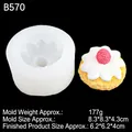 Silikonform für Erdbeerkuchen mit Blumenstruktur für Kerzen und handgemachte Seifen - 14# Transparent B570