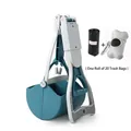 Teal and gray foldable pet pooper scooper set with bone-shaped bag dispenser and 20 bags - Large Avocado Green + Bags + Bone Dispenser
