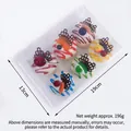 Lot de 6 cupcakes artificiels réalistes avec fruits colorés sous emballage transparent - Boîte de Gâteaux à la Glace Ronds aux Pépites de Chocolat (XMB-18)
