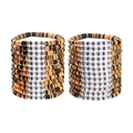 Set di braccialetti per Halloween con scritte BOO e SPOOKY in perle arancioni e nere - Set di Lettere in Argilla Polimerica Nero Arancio