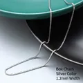 Minimalist 1.2mm steel color box chain necklace made of durable stainless steel - Steel Color Box Chain 40+5cm