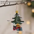Addobbo albero di Natale in legno verde con scritta Welcome, misura 10x6cm - Ciondolo in Legno Stile F (Albero di Natale)