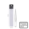 Spiegel pauw roestvrijstalen wimper tweezers met beschermende opberghoes 13,5 cm - Spiegel Pauw Pincet (Met Tas)