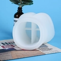 Transparante siliconen mal in tandvorm met kruisverdeler voor DIY hars bloempotten - 3D Lichaam/Tand Vorm